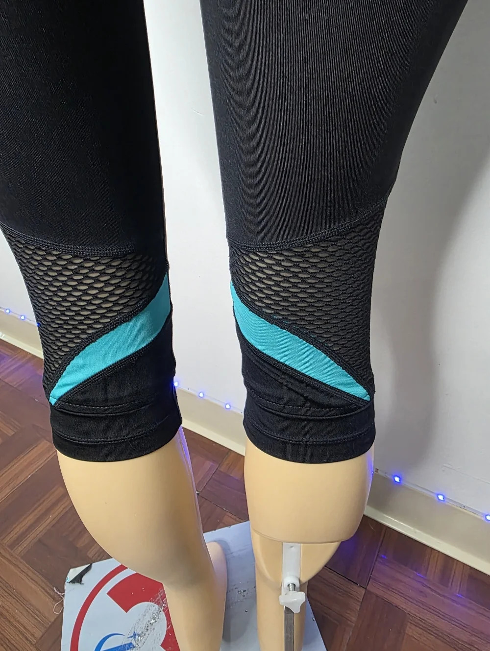 Fila Black And Green High-Waist Leggings with White Logo Size US/M